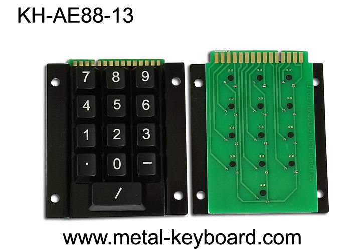 Industrial Metal Kiosk Keyboard with 15 Keys and Metal Rear Panel Mounting