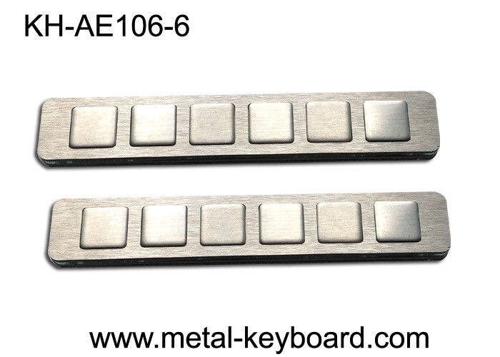 Kiosk Function Customizable panel mount keypad with 6 Keys , FCC