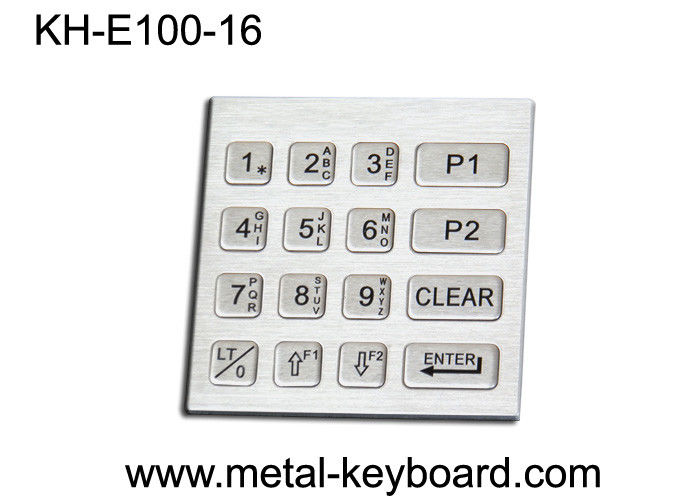 IP65 Rated Vending Machine Metal Keypad , 16 key keypad 4 x 4