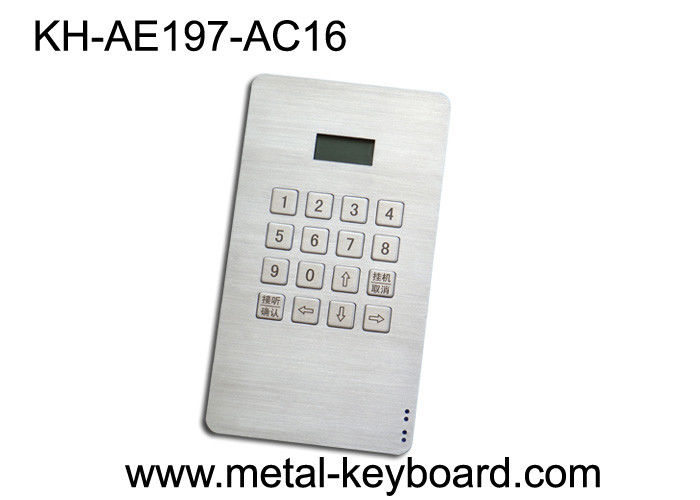 4x4 Design Rugged Metallic Keypad with 16 Keys for Access Control System