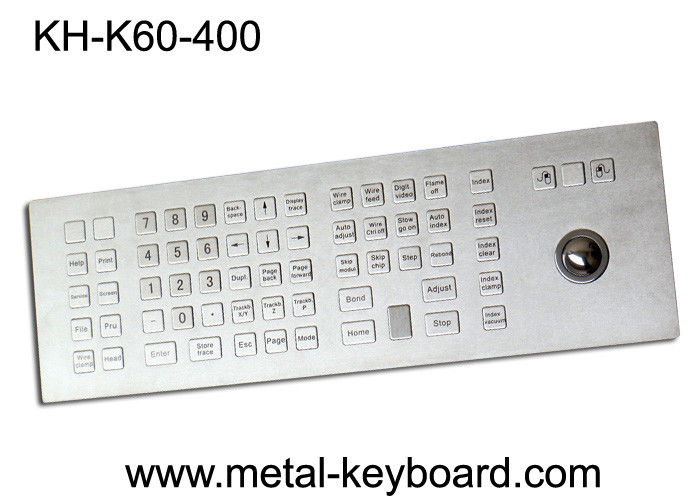Weather - Proof Industrial Keyboard with Trackball , Kiosk trackball keyboard Metal