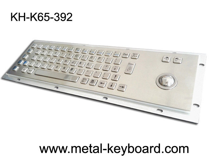 Anti - corrosive Access Kiosk trackball keyboard , metal keyboard with trackball 38MM