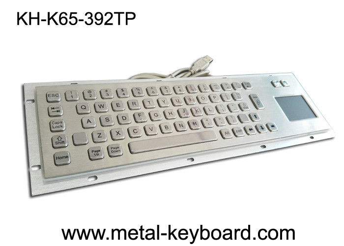 Water proof Industrial Keyboard with Touchpad , Metal Panel Mount Ip65 Keyboard