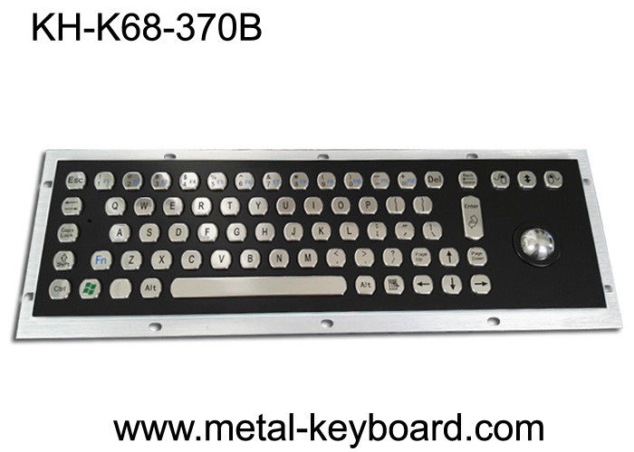 Electroplated Black Industrial Keyboard 30mA With 25mm Trackball