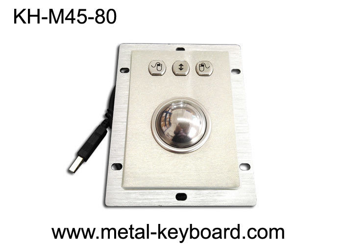 Waterproof Kiosk Trackball Pointing Device with 45MM Stainless Steel Trackball