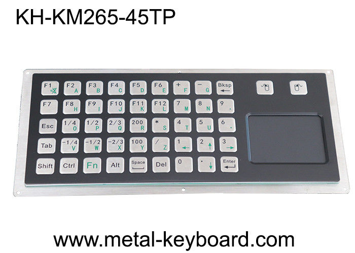 PS/2 45keys 5VDC Panel Mount Metal Keyboard With Touchpad