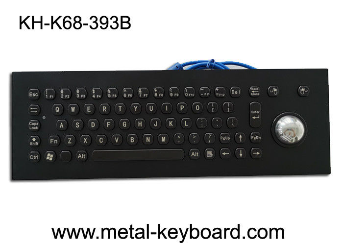 30min MTTR USB PS/2 Stainless Steel Keyboard With Trackball
