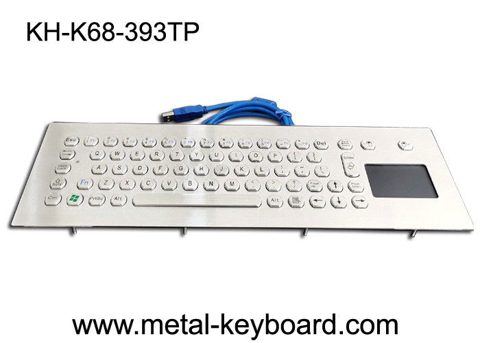 5V DC FCC PS/2 Stainless Steel Keyboard 393X133mm