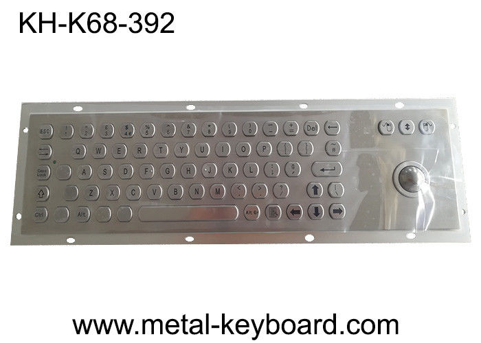 Ruggedized Industrial Metal SS Keyboard With Trackball For Accuate Pointing Device