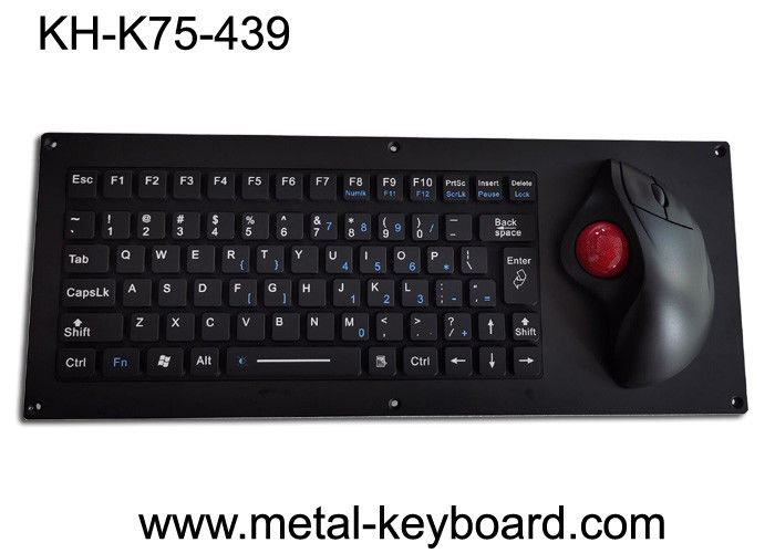 5VDC Ergonomic Laser Industrial Keyboard With Trackball FCC USB