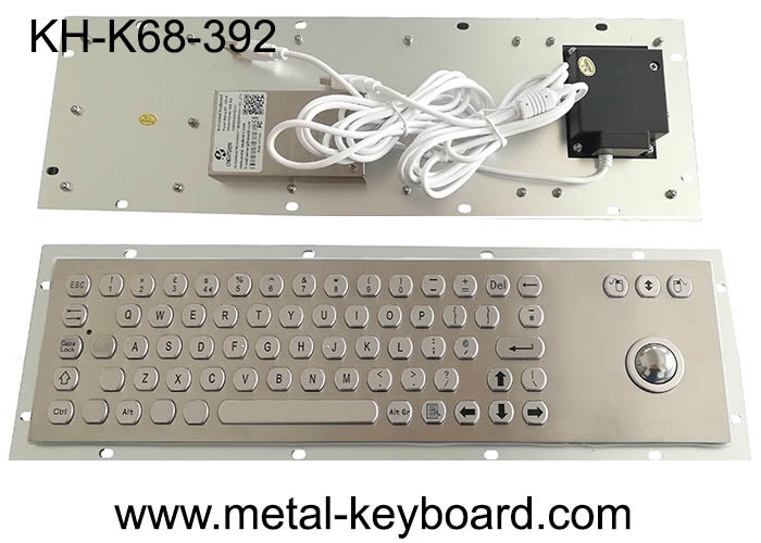 Metal Panel Mount Industrial Computer Keyboard Laser Trackball Mouse Type