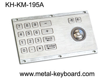 Metallic Anti - vandal Kiosk Digital Keyboard with Integrated Trackball IP65 Rate