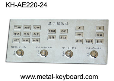 Rugged Stainless Steel Industrial Entry Keyboard with 24 Keys , Full Metal Keyboard