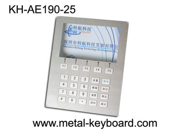 Custom Layout Stainless Steel Keyboard  ,  Digital Kiosk Keypad with 25 Keys